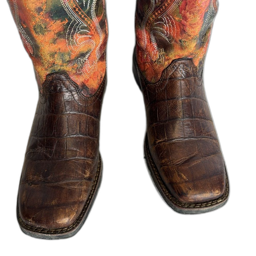 Durango Mustang Women's Faux Exotic Western Pull-on Boot size 7.5 M rodeo cute - Picture 4 of 11